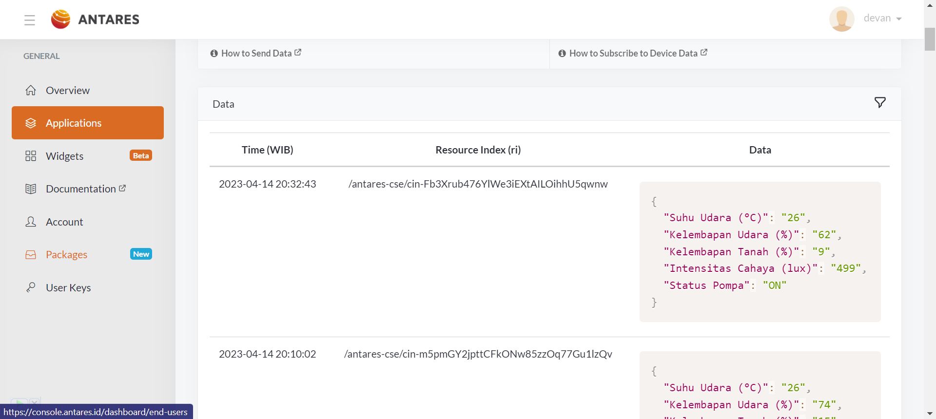 antaresplatform-esp32